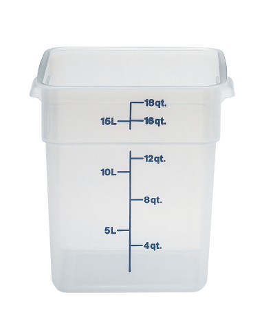 Cambro - 18SFSPP-190 / Recipiente cuadrado de polipropileno - (25,6 x 31 x 32 cm) - (17,2 litros)