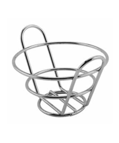 Cesta con dos asas Cromada - 11,4 cm Ø x 10,1 cm alto.