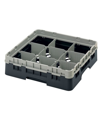 Cambro - 9S318-110 / Cesta de lavado de (50 x 50 cm) para copas y vasos con 9 comp. 1 alt. - dia. máx. 14,8 cm alt. máx. 9,4 cm