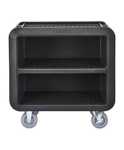 Cambro - SC330-110 / Carro de Servicio robusto (2 ruedas fijas y 2 giratorias con freno) - (95,3 x 55,9 x 94,6 cm) - Negro