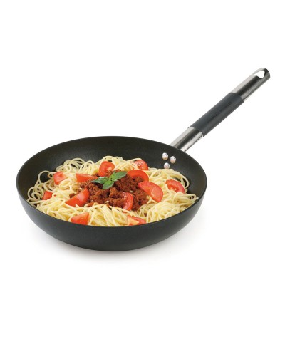 Sartén alta de aluminio Alblack grosor 3 mm. - 24 cm. Ø x 6,5 cm. alt.