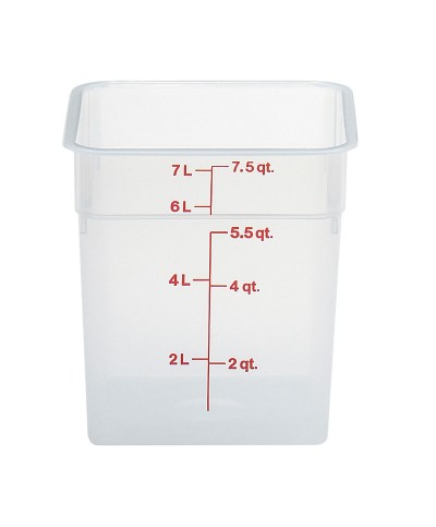 Cambro - 8SFSPP-190 / Recipiente cuadrado de polipropileno - (21,5 x 21,5 x 23 cm) - (7,6 litros)