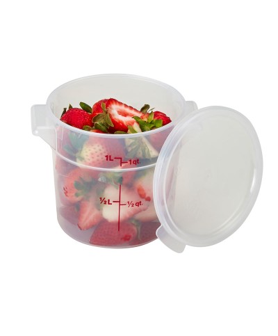 Cambro - RFS1PP-190 / Recipiente redondo de polipropileno - (15,4 cm de Ø)  - (profundidad 12,7 cm) - (0,9 litros)