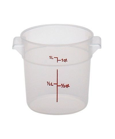 Cambro - RFS1PP-190 / Recipiente redondo de polipropileno - (15,4 cm de Ø)  - (profundidad 12,7 cm) - (0,9 litros)