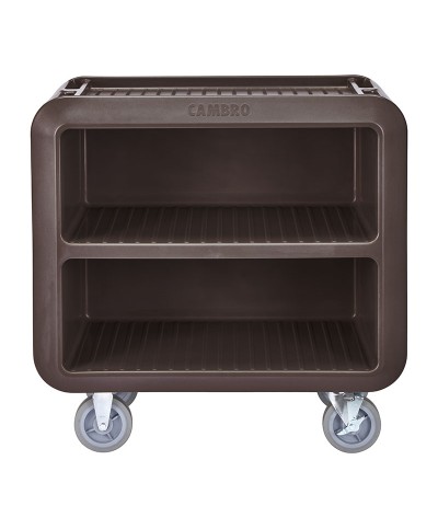 Cambro - SC330-615 / Carro de Servicio robusto (2 ruedas fijas y 2 giratorias con freno) - (95,3 x 55,9 x 94,6 cm) - Castaño