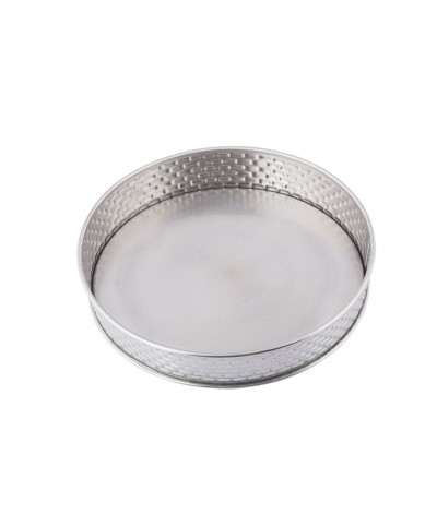 Bandeja redonda 21,6 cm Ø x 3,8 cm alto. - textura de ladrillos