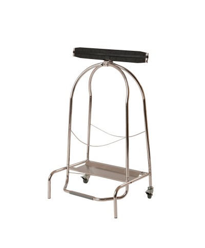 Probbax - SO-2104-MSSTL / Porta bolsas con 2 ruedas - 98 x 55 x 42,5 cm - Acero brillante