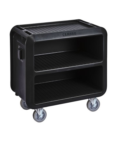 Cambro - SC330S-110 / Carro de Servicio robusto (4 ruedas giratorias con freno) - (95,3 x 55,9 x 94,6 cm) - Negro