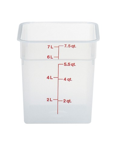 Cambro - 6SFSPP-190 / Recipiente cuadrado de polipropileno - (21,5 x 21,5 x 18,5 cm) - (5,7 litros)