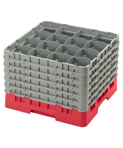Cambro - 16S1214-163 / Cesta lavado (50 x 50 cm) para copas y vasos con 16 comp. 6 alt. - dia. máx. 10,9 cm alt. máx. 32,3 cm