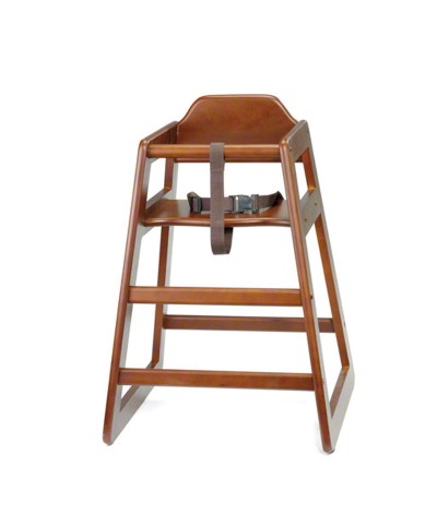 Trona de madera, 50 x 50 x 73,5 cm - acabado nogal