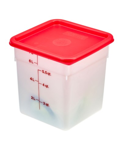 Cambro - SFC6-451 / Tapa para recipientes cuadrados de 5,7 l. y 7,6 l. - (21,5 x 21,5 cm)