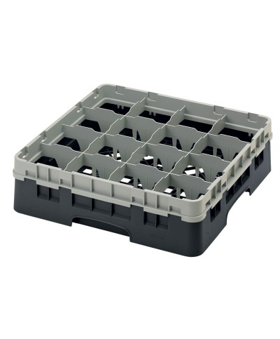Cambro - 16S418-110 / Cesta de lavado (50 x 50 cm) para copas y vasos con 16 comp. 1 alt. - dia. máx. 10,9 cm alt. máx. 11,8 cm