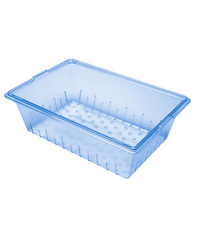 Cambro - 1826CLRCW-465 / Colador de policarbonato para cajas de almacenamiento (Azul seguridad) - (45,7 x 66 x 12,7 cm)
