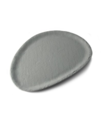 Adrier - ESP3525-GRY / Colección TERRAL - Plato ovalado grande - (35 x 25 x 1,5 cm)