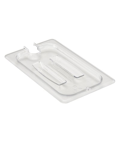 Cambro - 40CWCHN-135 / Tapa con muesca y asa de policarbonato GN 1/4 - (16,2 x 26,5 cm)