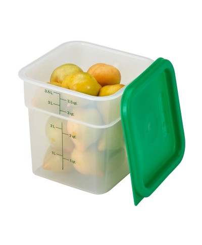 Cambro - 4SFSPP-190 / Recipiente cuadrado de polipropileno - (18,5 x 18,5 x 18,7 cm) - (3,8 litros)