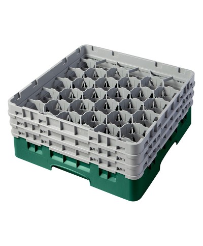 Cambro - 30S638-119 / Cesta de lavado (50 x 50 cm) copas y vasos con 30 comp. 3 alt. - dia. máx. 7,84 cm alt. máx. 17,6 cm