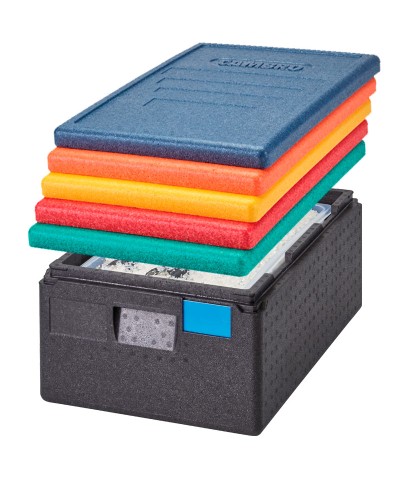 Contenedor isotérmico con apertura superior y tapa