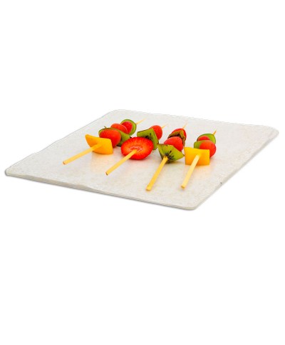 Adrier - SQP2525-MWH / Colección TERRAL - Base plana cuadrada - (25 x 25 x 1,5 cm)