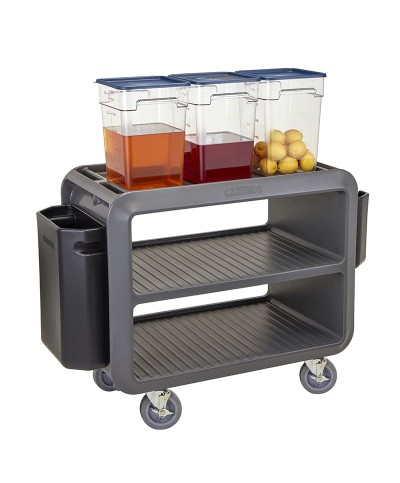 Cambro - SC337S-615 / Carro de servicio PRO con 4 ruedas giratorias con freno - (60,3 x 105,4 x 94,3 cm) - Gris