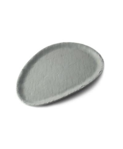 Adrier - ESP2515-GRY / Colección TERRAL - Plato ovalado pequeño - (25 x 15 x 1,5 cm