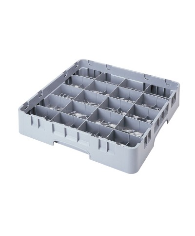 Cambro - 20C258-151 / Cesta de lavado (50 x 50 cm) para tazas con 20 compartimentos de 11,1 x 8,8 cm altura máx. 6,6 cm