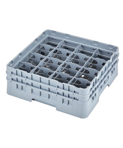 Cambro - 16C578-151 / Cesta de lavado de (50 x 50 cm) para tazas con 16 compartimentos de 11,1 x 11,1 cm altura máx. 14,9 cm
