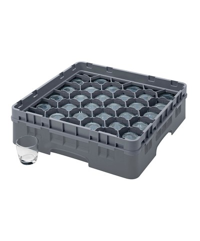 Cambro - 30S318-151 / Cesta de lavado (50 x 50 cm) copas y vasos con 30 comp. 1 alt. - dia. máx. 7,84 cm alt. máx. 9,4 cm