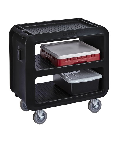 Cambro - SC230-110 / Carro de Servicio robusto (2 ruedas fijas y 2 giratorias con freno) - ( 95,3 x 55,9 x 94,6 cm) - Negro