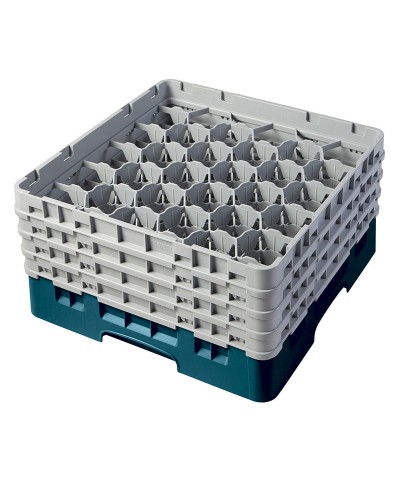 Cambro - 30S800-414 / Cesta de lavado (50 x 50 cm) copas y vasos con 30 comp. 4 alt. - dia. máx. 7,84 cm alt. máx. 21,7 cm