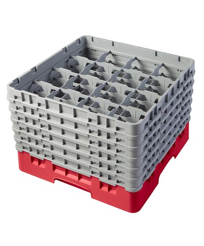 Cambro - 16S1114-163 / Cesta lavado (50 x 50 cm) para copas y vasos con 16 comp. 6 alt. - dia. máx. 10,9 cm alt. máx. 29,9 cm