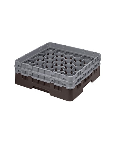 Cambro - 30S434-167 / Cesta de lavado (50 x 50 cm) copas y vasos con 30 comp. 2 alt. - dia. máx. 7,84 cm alt. máx. 13,5 cm