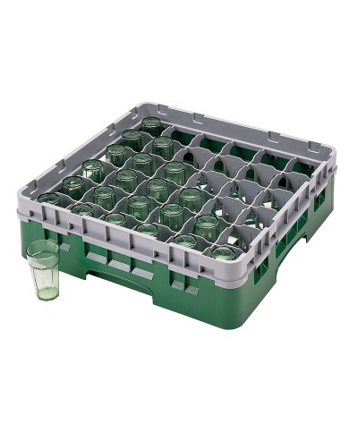 Cambro - 36S318-119 / Cesta de lavado (50 x 50 cm) copas y vasos con 36 comp. 1 alt. - dia. máx. 7,2 cm alt. máx. 9,4 cm