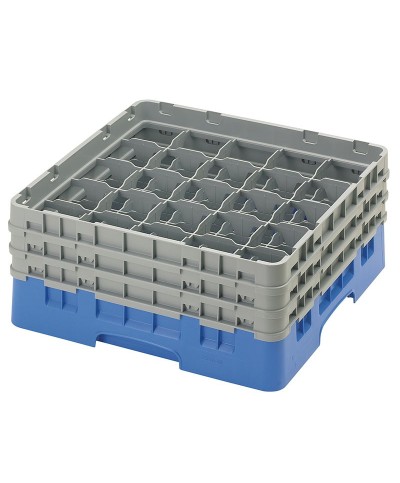 Cambro - 25S638-168 / Cesta de lavado (50 x 50 cm) copas y vasos con 25 comp. 3 alt. - dia. máx. 8,7 cm alt. máx. 17,6 cm