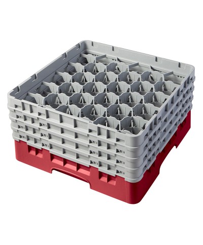 Cambro - 30S800-416 / Cesta de lavado (50 x 50 cm) copas y vasos con 30 comp. 4 alt. - dia. máx. 7,84 cm alt. máx. 21,7 cm
