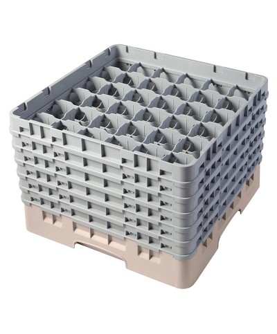 Cambro - 36S1114-184 / Cesta de lavado (50 x 50 cm) copas y vasos con 36 comp. 6 alt. - dia. máx. 7,2 cm alt. máx. 29,9 cm