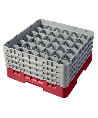 Cambro - 36S800-416 / Cesta de lavado (50 x 50 cm) copas y vasos con 36 comp. 4 alt. - dia. máx. 7,2 cm alt. máx. 21,7 cm