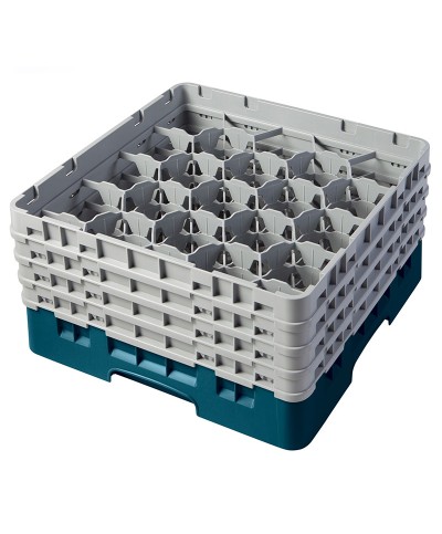 Cambro - 20S800-414 / Cesta de lavado (50 x 50 cm) para copas y vasos con 20 comp. 4 alt. - dia. máx. 9,84 cm alt. máx. 21,7 cm