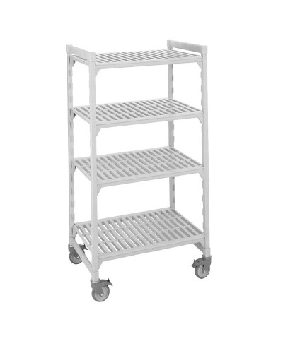Cambro - MPMU61217V4PKG / Estantería móvil ventilada con 4 estantes, 177 cm de alto, fondo 60 cm y longitud 128 cm