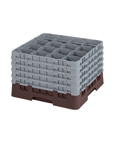 Cambro - 16S1058-167 / Cesta lavado (50 x 50 cm) para copas y vasos con 16 comp. 5 alt. - dia. máx. 10,9 cm alt. máx. 28,2 cm