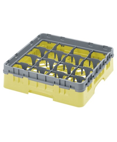 Cambro - 16S318-108 / Cesta de lavado (50 x 50 cm) para copas y vasos con 16 comp. 1 alt. - dia. máx. 10,9 cm alt. máx. 9,4 cm