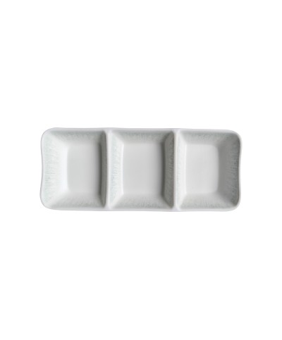 Adrier - SRCTB19482-BRU / Colección BRUMA - Cuenco rectangular 3 compartimentos - 19 x 8 cm x 2,5 cm alto