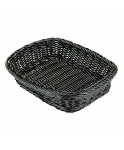 Cesta rectangular imitación mimbre - 29,2 x 21,6 cm x 7 cm prof.
