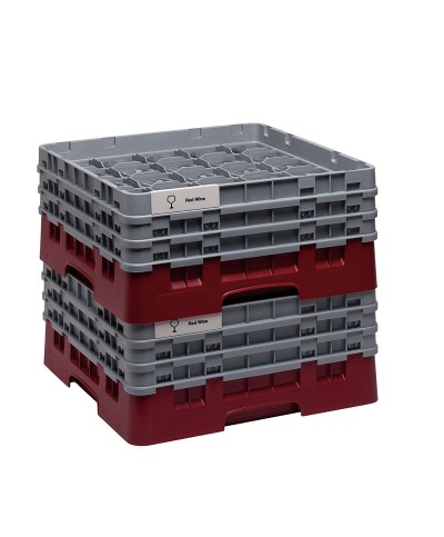 Cambro - 25S738-416 / Cesta de lavado (50 x 50 cm) copas y vasos con 25 comp. 3 alt. - dia. máx. 8,7 cm alt. máx. 20 cm