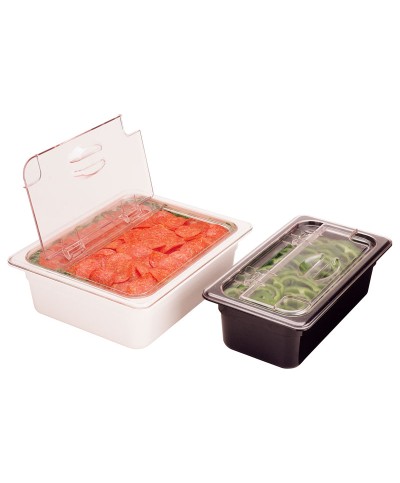 Cambro - 20CWLN-135 / Tapa FlipLid con muesca de policarbonato GN 1/2 - (26,5 x 32,5 cm)