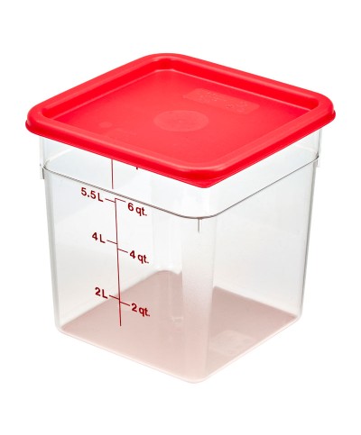 Cambro - 8SFSCW-135 / Recipiente cuadrado de policarbonato - (21,5 x 21,5 x 23 cm) - (7,6 litros)