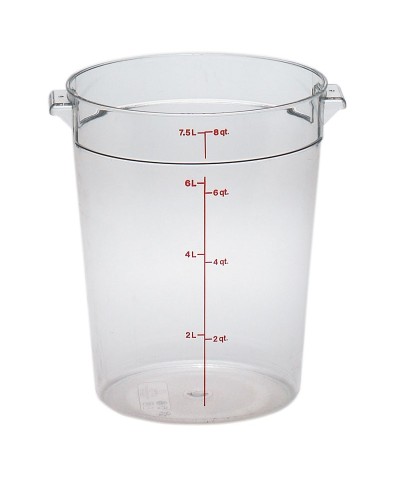 Cambro - RFSCW8-135 / Recipiente redondo de policarbonato - (25,2 cm de Ø) - (profundidad: 27,6 cm) - (7,6 litros)