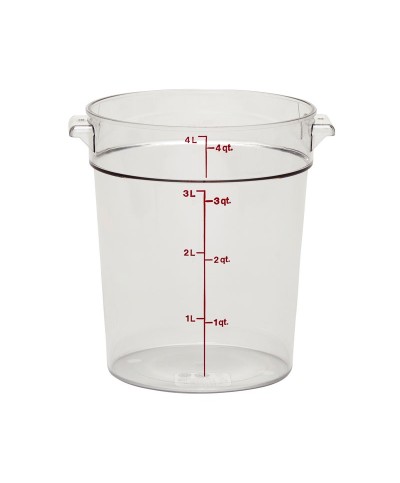Cambro - RFSCW4-135 / Recipiente redondo de policarbonato - (20,8 cm de Ø) - (profundidad: 21,8 cm) - (3,8 litros)