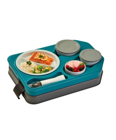 Cambro - ITPD3753T / Bandeja Isotérmica Tablotherm con 5 compartimentos (Incluye Vajilla) - (37 x 53 x 10,5 cm)